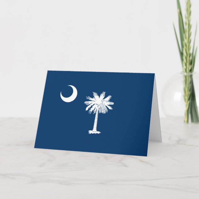 Cartão South Carolinian Flag, Flag of South Carolina (Frente)