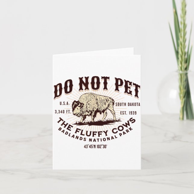 Cartão South Dakota Funny Bison Quote Buffalo Souvenir Do (Frente)