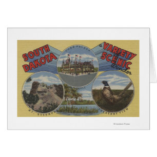 Cartão South Dakota - variedade de maravilha cénico
