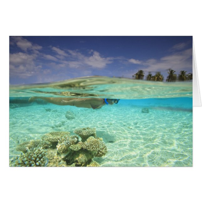 Cartão South Huvadhoo Atoll, Maldivas do Sul, Índia (Frente Horizontal)