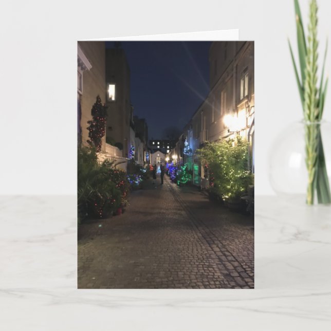 Cartão South Kensington Mews Casas de Londres Natal no Re (Frente)