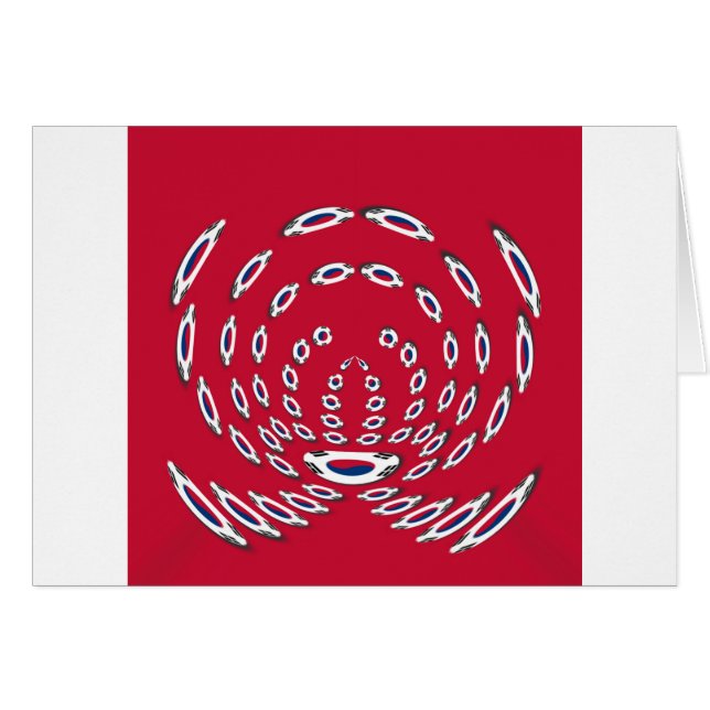 Cartão South Korea Polka Dot flag (Frente Horizontal)