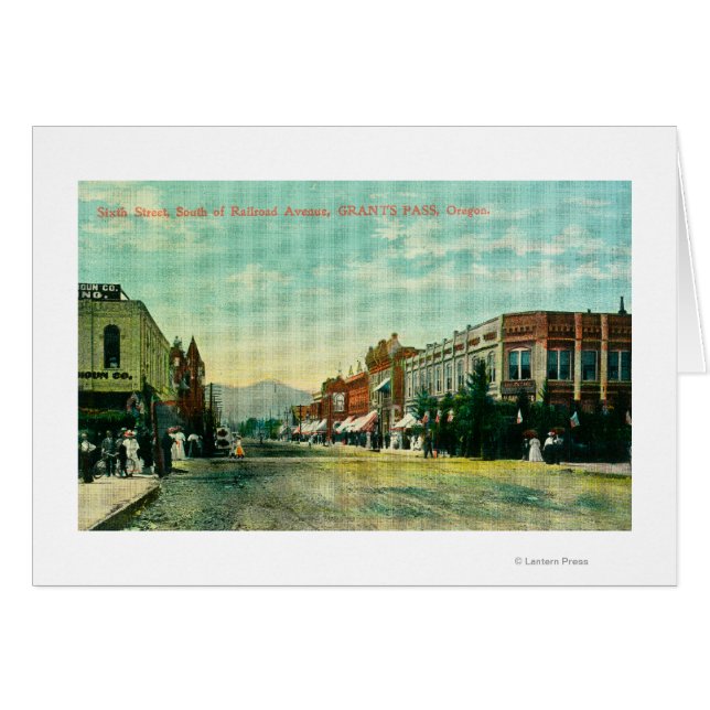 Cartão Southern View of Sexta Street from Railroad (Frente Horizontal)