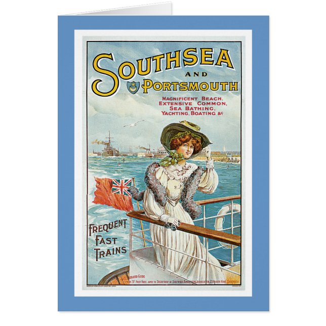 Cartão Southsea e Portsmouth (Frente)