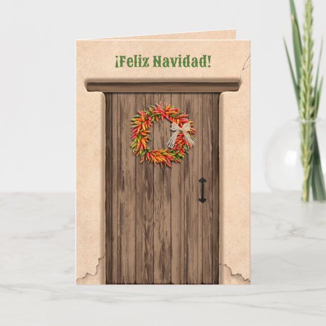 Cartão Southwest Chile Ristra Wreath Holiday Christmas  (Frente)