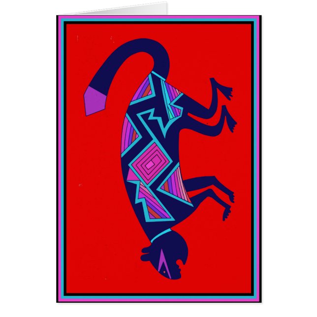 Cartão Southwest Mimbres Cat (Frente)