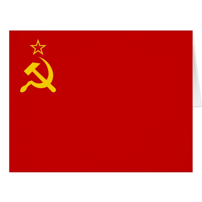 Cartão Soviet Union Flag, USSR, CCCP, Communism, Lenin (Frente horizontal)