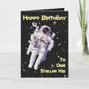 Cartão Space Astronaut Birthday
