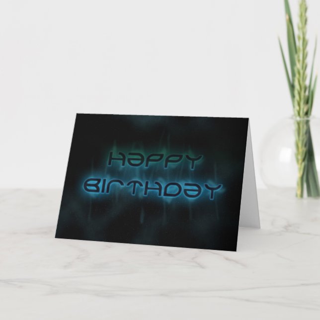 Cartão Space birthday card (Frente)