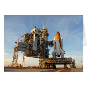 Cartão Space Shuttle Atlantis (STS-122) - plataforma de l