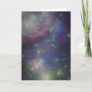 Cartão Space, stars, galaxies and nebulas