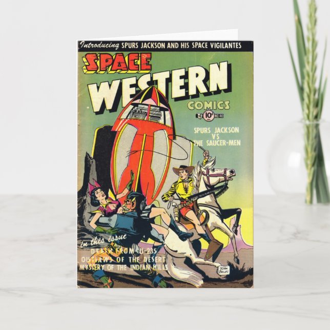 Cartão Space Western Note Card (Frente)
