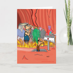 Cartão Spammer - Cartoon no Inferno - Aniversário Engraça