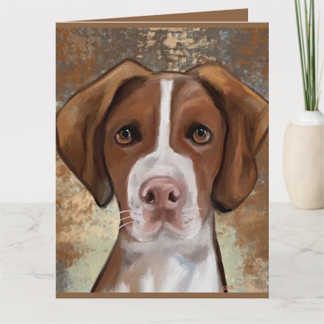 Cartão Spaniel da Bretanha         (Frente)