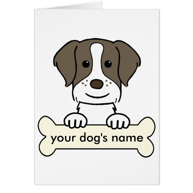 Cartão Spaniel de Brittany personalizado (Frente)