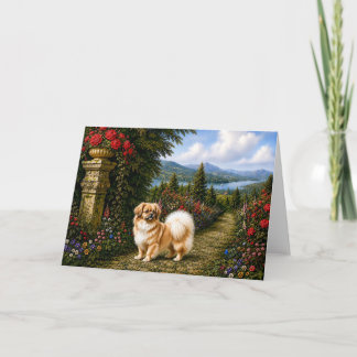 Cartão Spaniel Tibetano Renascença