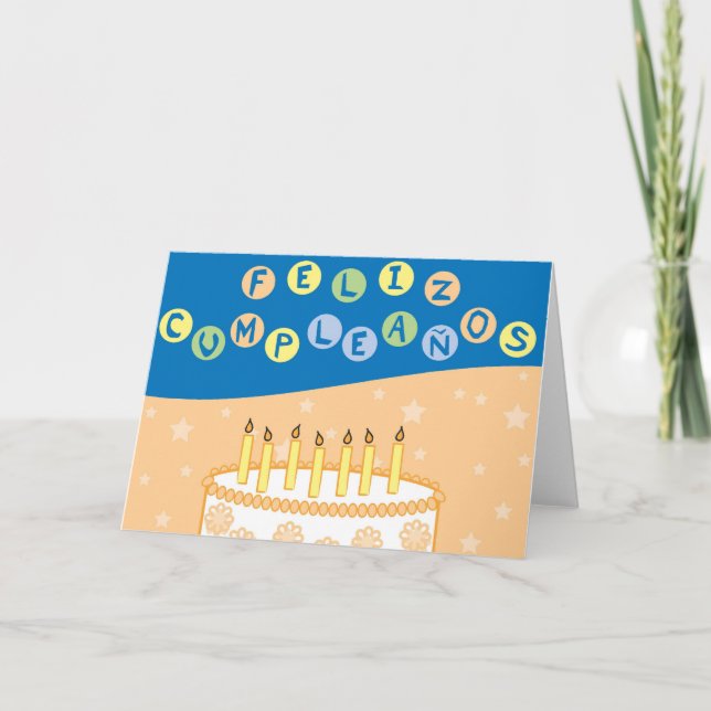 Cartão Spanish Birthday card (Frente)