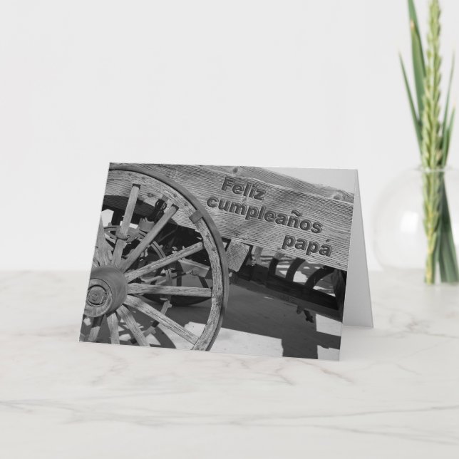 Cartão Spanish Birthday Card for Dad (Frente)