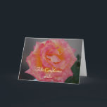 Cartão Spanish Birthday Card For Mother<br><div class="desc">A large pink and yellow rose with Happy Birthday Mother in Spanish</div>