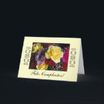 Cartão Spanish: Birthday/Cumpleaños<br><div class="desc">Foto de rosas coloridas. Personalize su mensaje! (También hay tazas iguales para la venta)  Matching mugs avaialble. Photography by Maria Santos (Lusinhas do Sul)</div>