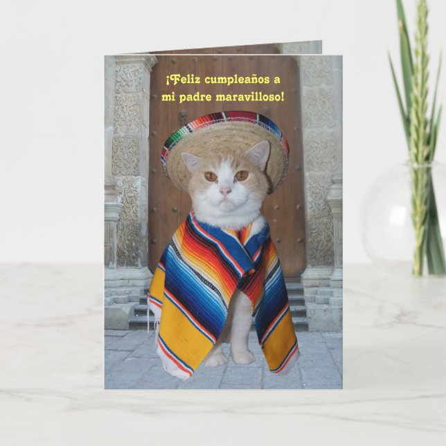 Cartão Spanish Birthday for Dad (Frente)