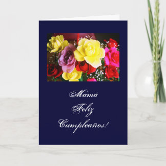 Cartão Spanish: Cumpleanos de la Mamá /Mom's b-day/