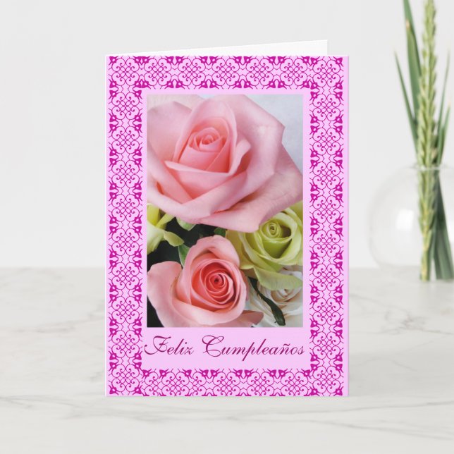 Cartão Spanish: Feliz Cumpleanos (Frente)