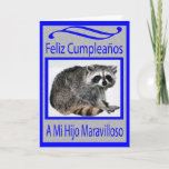 Cartão spanish son birthday<br><div class="desc">Mapache</div>