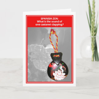 Cartão Spanish Zen One Castanet Funny Birthday Card