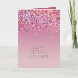 Cartão Sparkle Dourado Cor-de-Rosa rosa Dourado