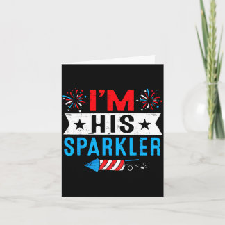 Cartão Sparkler and 4th of july matching couplesSparkler 