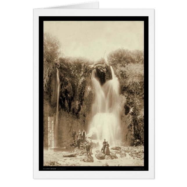 Cartão Spearfish Cai Colinas Negras Dakota do Sul 1889 (Frente)