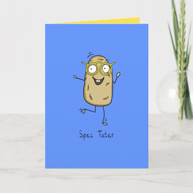 Cartão Spec Tater - Potato with Glasses Greeting Card (Frente)