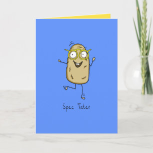 Cartão Spec Tater - Potato with Glasses Greeting Card
