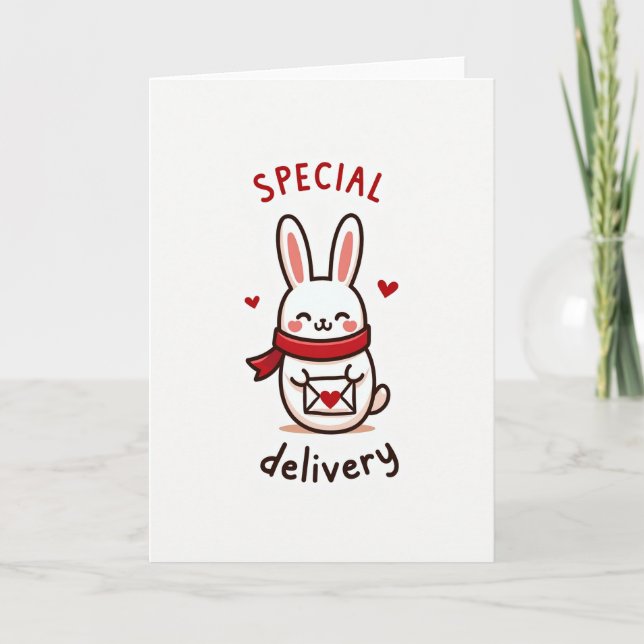 Cartão Special Delivery Rabbit Card (Frente)