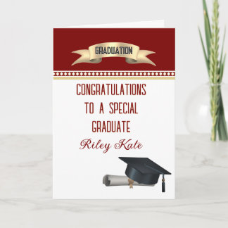 Cartão Special! Personalized graduation Card
