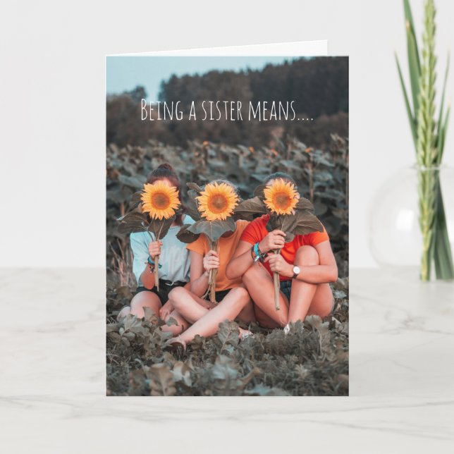 Cartão Special Sisters Bond That Can't be Broken Sister (Frente)