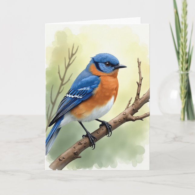 Cartão Speckled Bird Scene Card (Frente)