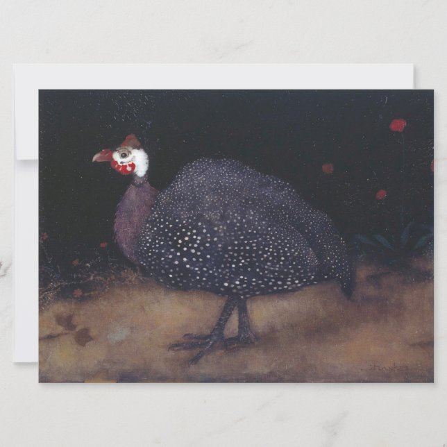 Cartão Speckled Guineafowl Bird (por Jan Mankes) (Frente)