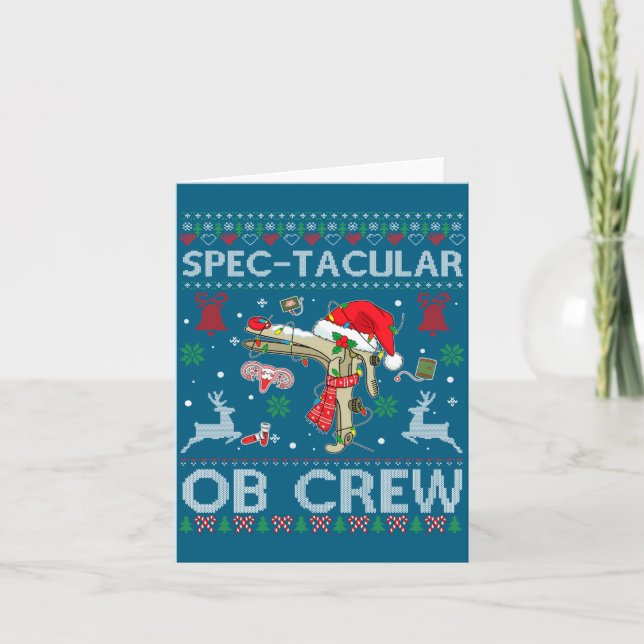 Cartão Spectacular Ob Crew Speculum Ugly Xmas Sweater Obg (Frente)