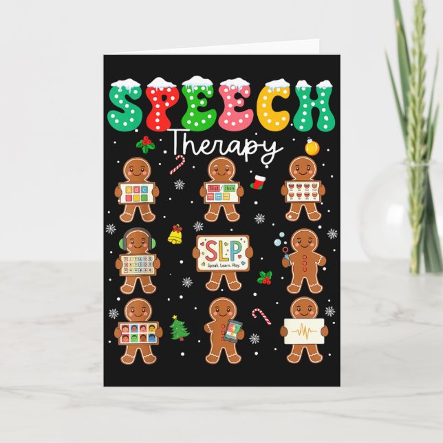 Cartão Speech Therapy Christmas Slp Therapy Cookies Ginge (Frente)