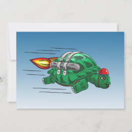Cartão Speedy Rocket Turtle