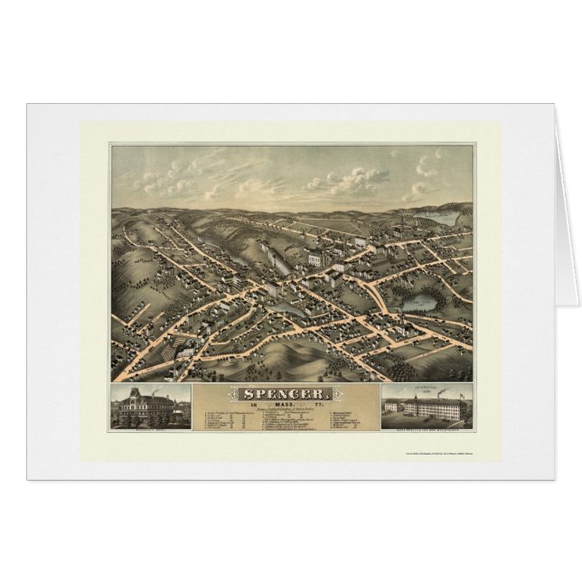 Cartão Spencer, mapa panorâmico das MÃES - 1877 (Frente Horizontal)