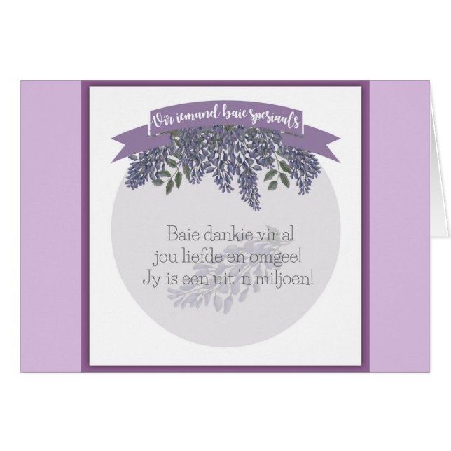 Cartão Spesiaals do baie do iemand de Vir (Frente Horizontal)