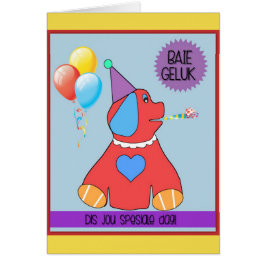 Cartão Spesiale dag do jou do dis do geluk de Baie!