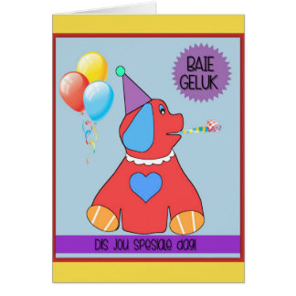 Cartão Spesiale dag do jou do dis do geluk de Baie!