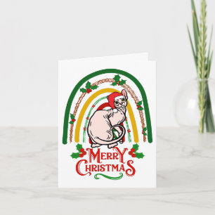 Cartão Sphynx Cat Feliz Natal