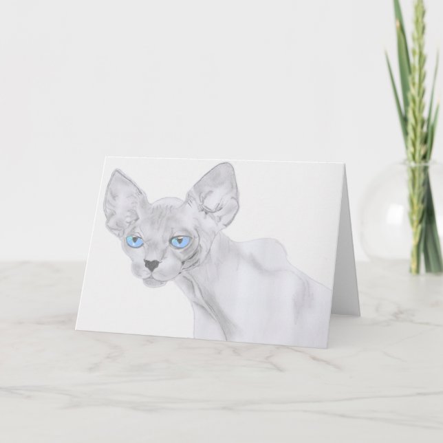 Cartão Sphynx Cat Greeting Card (Frente)