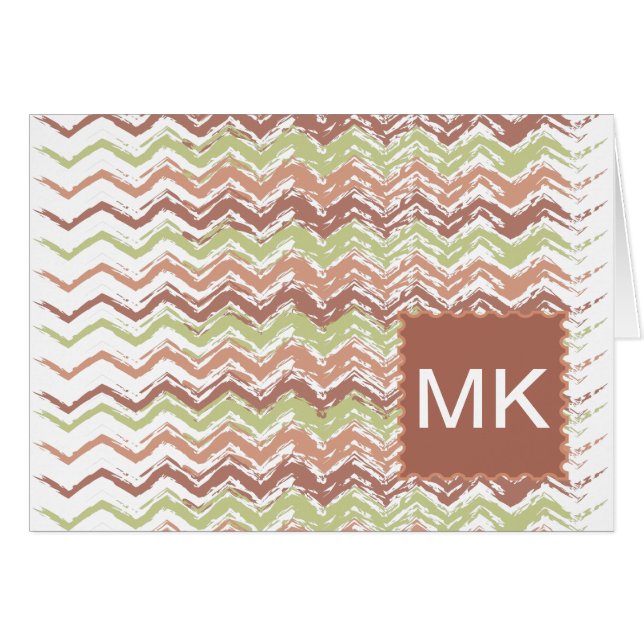 Cartão Spice Scribble Chevron ZigZag (Frente Horizontal)