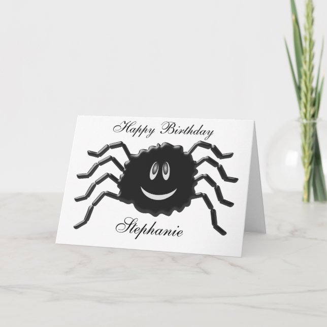 Cartão Spider Birthday (Frente)